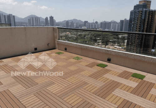 NewTechWood Deck Tiles Rooftop Deck